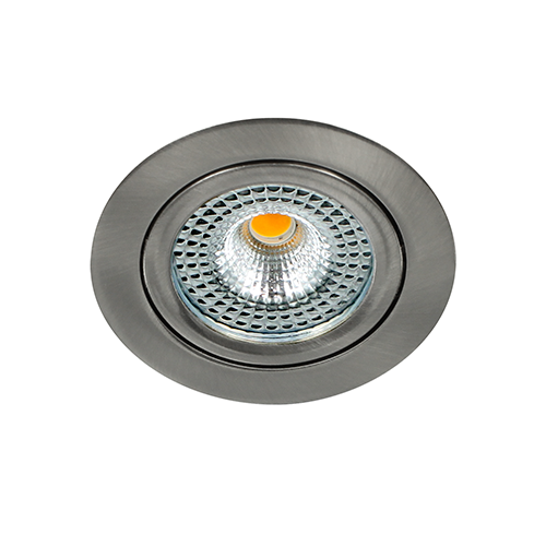 Bella Ondiepe LED spot kantelbaar 5Watt rond NIKKEL IP65 dimbaar - interne driver