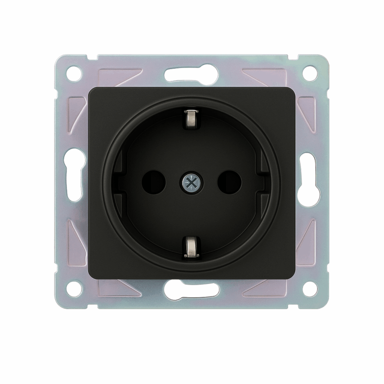 Geaard stopcontact Nero zwart