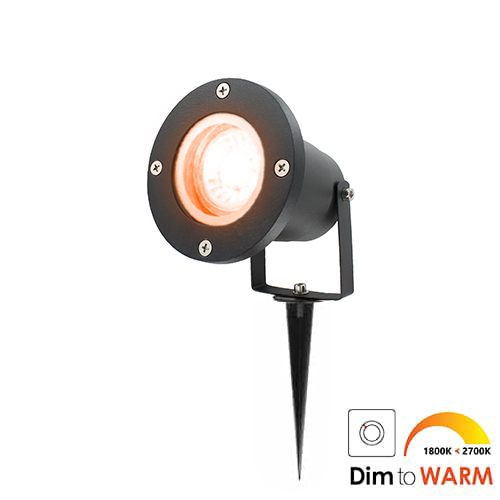 LED tuinspot prikspot 1x7Watt ZWART 220/230Volt IP65 dimbaar