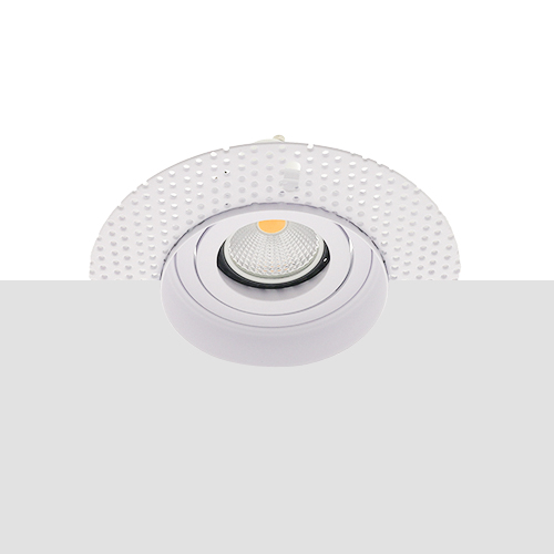 LED trimless stucframe spot kantelbaar GU10 COB 3Watt rond WIT dimbaar