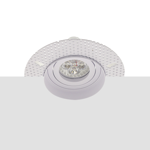 LED trimless stucframe spot kantelbaar GU10 4Watt rond WIT dimbaar