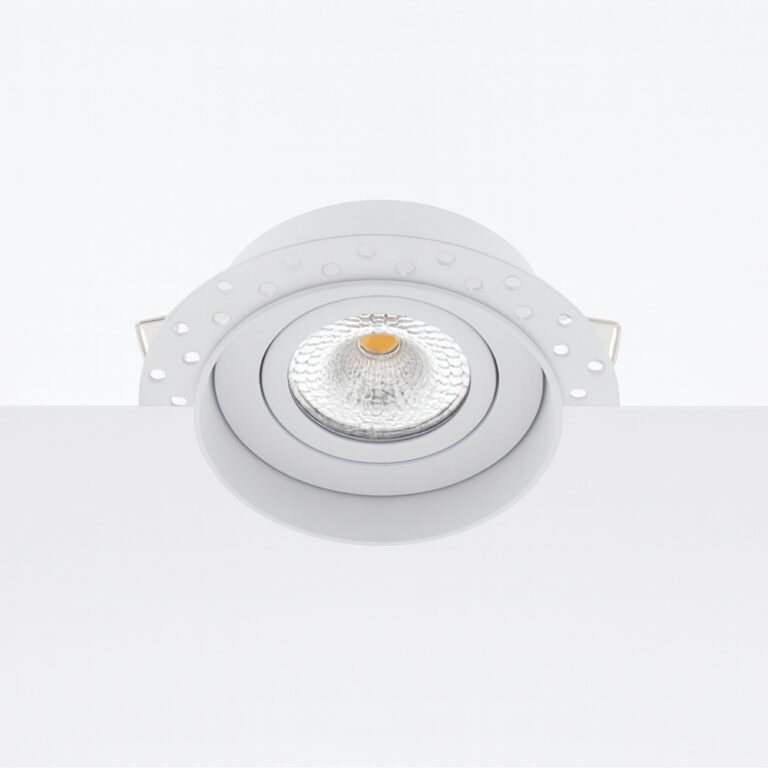 Bella Ondiepe LED inbouw 40mm trimless spot kantelbaar 5Watt rond WIT IP65 dimbaar - interne driver