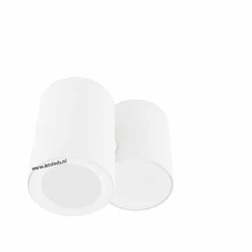 Opbouwspot armatuur LED draaibaar rond WIT