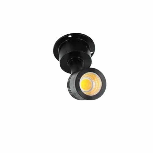 Eris LED mini opbouwspot vitrine kantelbaar ZWART 3Watt COB dimbaar