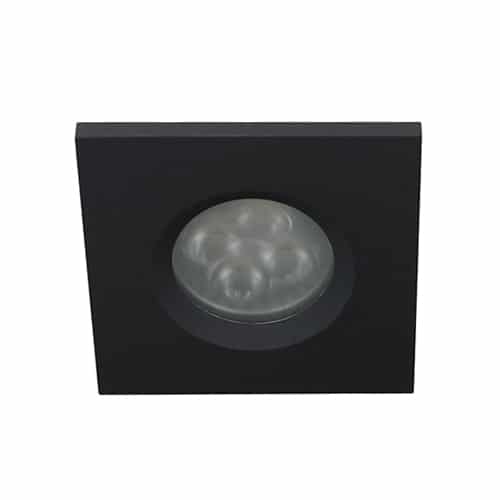LED spot MR16 4Watt vierkant ZWART IP65 dimbaar (12 Volt)