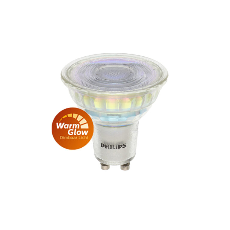 Philips LED lamp GU10 2.6Watt dimbaar Warm Glow 230Volt
