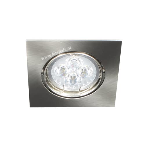 LED spot kantelbaar GU10 4Watt vierkant