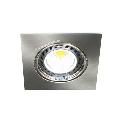 LED spot kantelbaar GU10 COB 5Watt vierkant