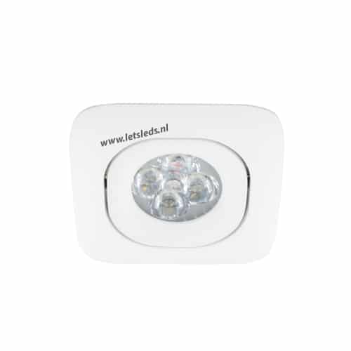 LED spot GU10 4Watt vierkant WIT dimbaar