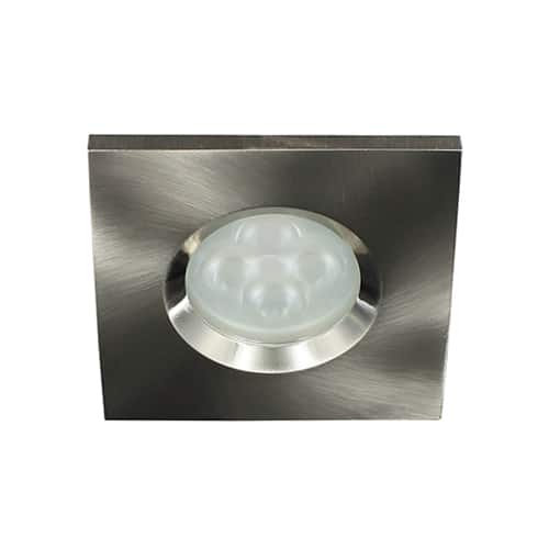 LED spot MR16 4Watt vierkant NIKKEL IP65 dimbaar (12 Volt)