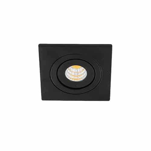 Libra LED mini spot kantelbaar 3Watt vierkant ZWART IP65 dimbaar
