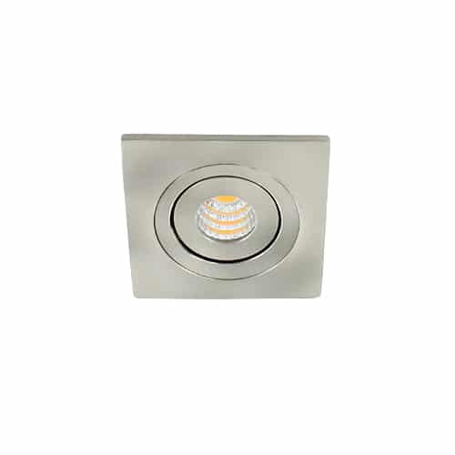 Libra LED mini spot kantelbaar 3Watt vierkant NIKKEL dimbaar