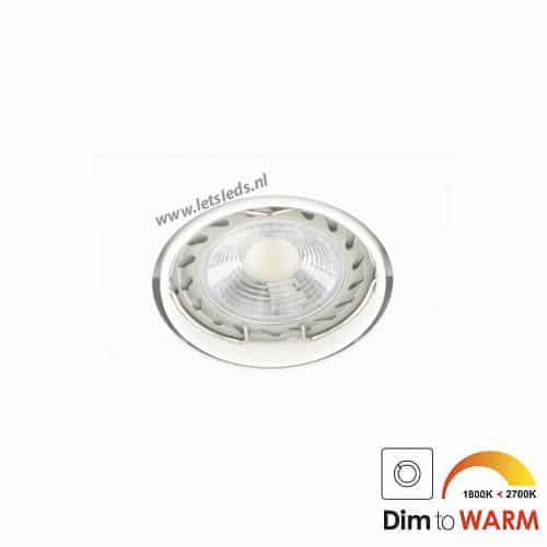 LED spot WIT kantelbaar GU10 7Watt vierkant dimbaar