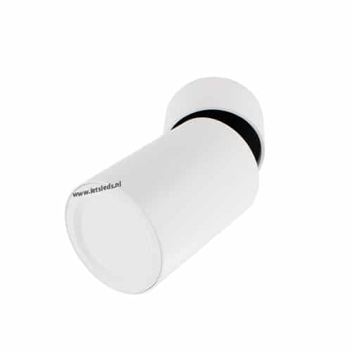 Opbouwspot armatuur LED kantelbaar rond WIT