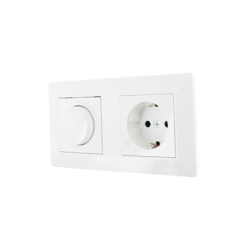 Oslo LED dimmer en stopcontact combinatie compleet (met wissel schakeling mogelijkheid)