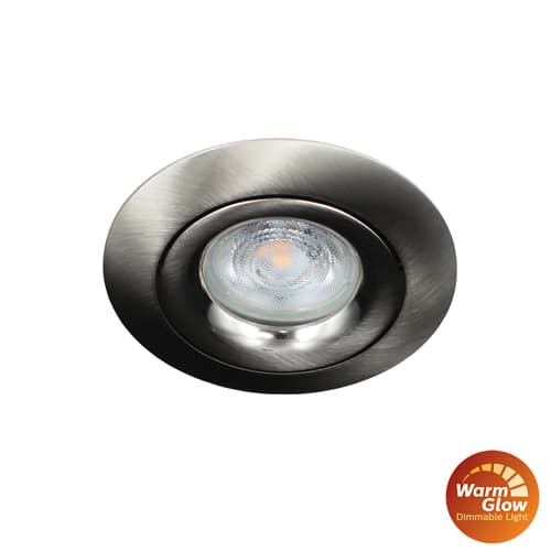 Philips LED spot GU10 2.6Watt rond NIKKEL dimbaar Warm Glow