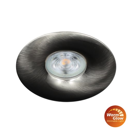 Philips LED spot GU10 2.6Watt rond NIKKEL dimbaar Warm Glow