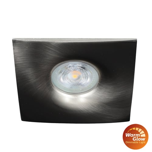 Philips LED spot GU10 2.6Watt vierkant NIKKEL dimbaar Warm Glow