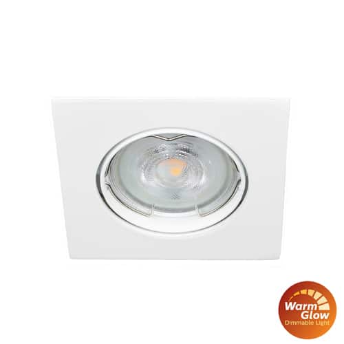 Philips LED spot WIT kantelbaar GU10 2.6Watt vierkant dimbaar Warm Glow