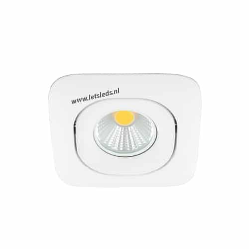 LED spot GU10 5Watt COB vierkant WIT dimbaar