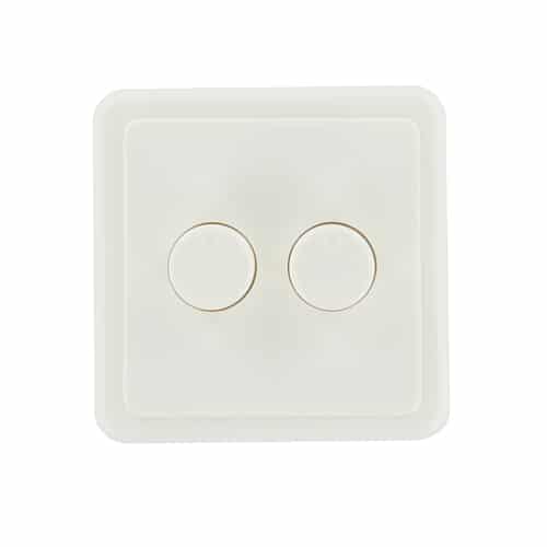 Enkelvoudig afdekraam duo dimmer model Peha wit