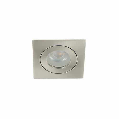 LED mini spot MR11 3.7Watt vierkant NIKKEL IP65 dimbaar (12Volt)