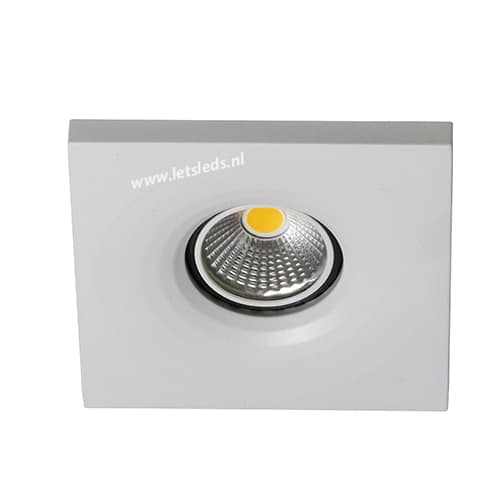 LED spot MR16 COB 5Watt vierkant WIT dimbaar (12 Volt)