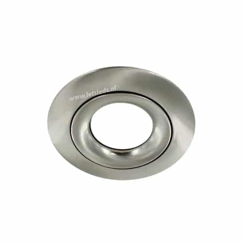 LED lamp armatuur rond NIKKEL kantelbaar
