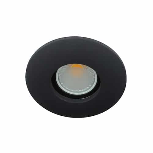 LED spot Calisto MR16 COB 3Watt rond ZWART IP65 dimbaar (12Volt)