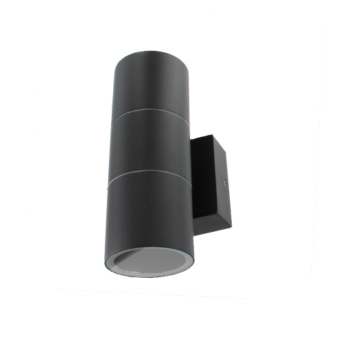 Wandlamp LED 2x3Watt ZWART 230Volt IP65 dimbaar