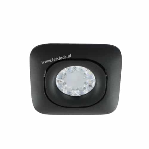 Slimme LED RGBW spot ZWART kantelbaar GU10 4Watt vierkant Miboxer-MiLight