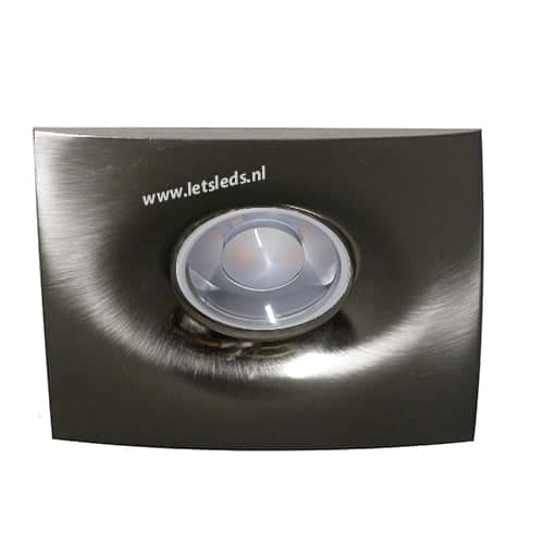 Smart LED RGBW spot GU10 6Watt NIKKEL vierkant dimbaar