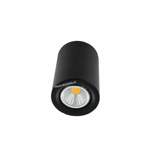 LED opbouwspot Malta 3Watt rond ZWART dimbaar