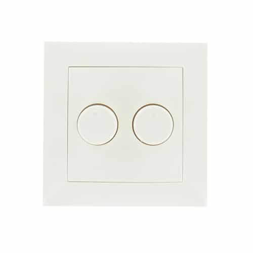 Enkelvoudig afdekraam duo dimmer model Berker wit