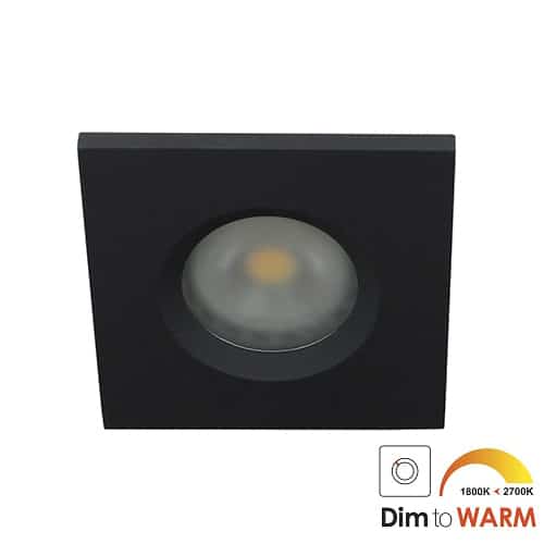 Camilla LED spot GU10 7Watt vierkant ZWART IP65 dimbaar