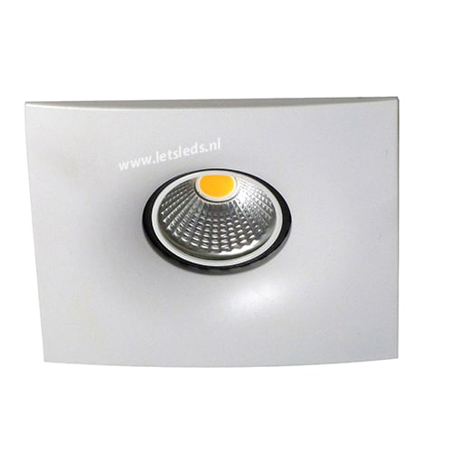 LED spot MR16 COB 5Watt vierkant WIT dimbaar (12 Volt)