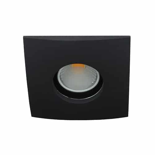 LED spot Calisto MR16 COB 3Watt vierkant ZWART IP65 dimbaar (12volt)