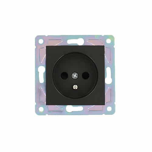 Belgisch / Frans stopcontact met aardingspen Nero zwart