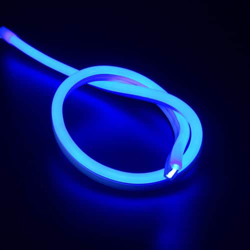 LED strip 230V - neon flex blauw IP67 dimbaar - op maat per 100cm - compleet met stekker