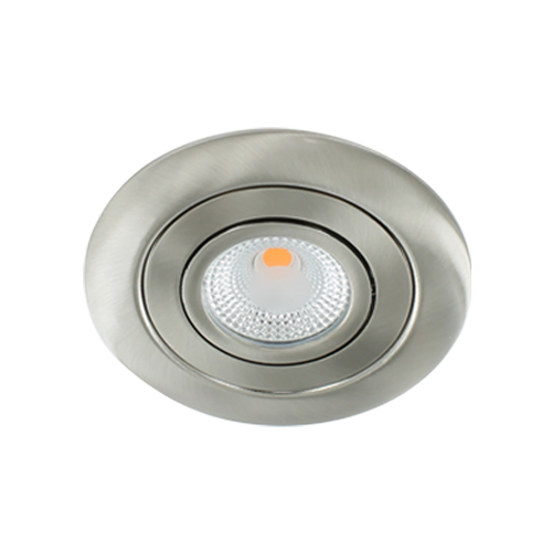 LED spot XL kantelbaar 5Watt rond NIKKEL IP65 dimbaar