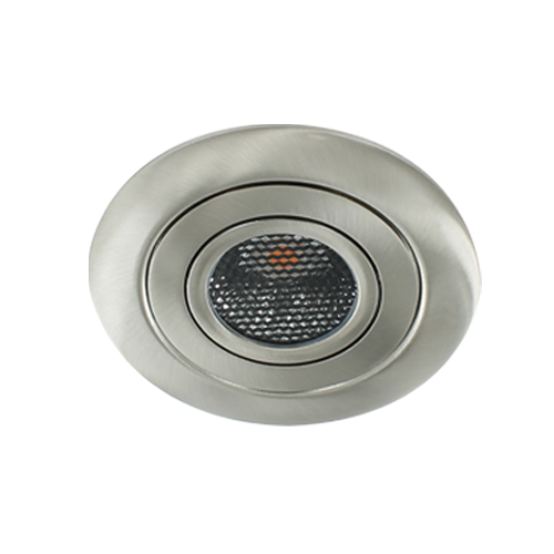 LED spot XL kantelbaar 5Watt rond NIKKEL IP65 dimbaar