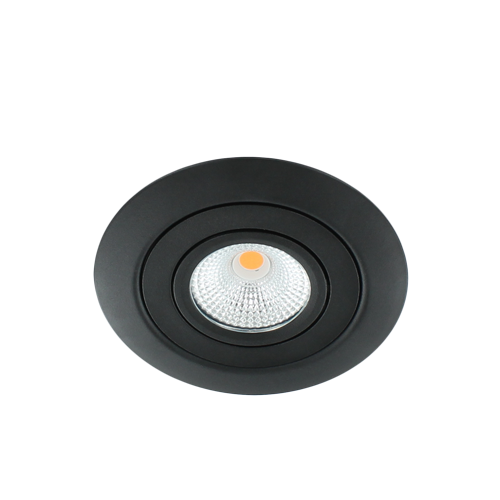 LED spot XL kantelbaar 5Watt rond ZWART IP65 dimbaar