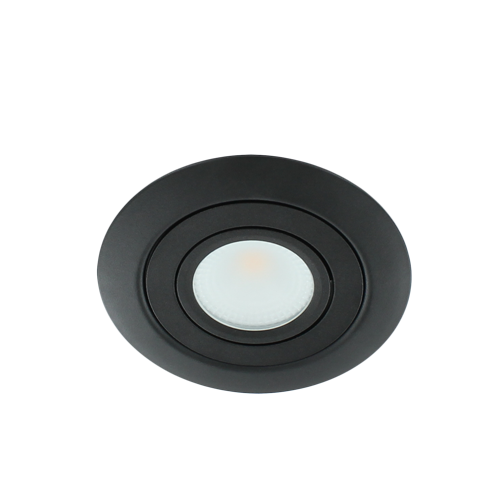 LED spot XL kantelbaar 5Watt rond ZWART IP65 dimbaar