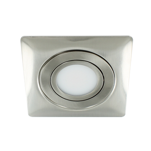 LED spot XL kantelbaar 5Watt vierkant NIKKEL IP65 dimbaar