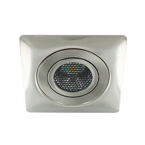 LED spot XL kantelbaar 5Watt vierkant NIKKEL IP65 dimbaar