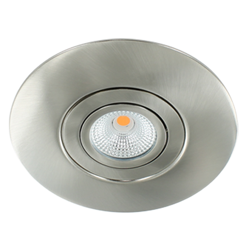 LED spot XXL kantelbaar 5Watt rond NIKKEL IP65 dimbaar