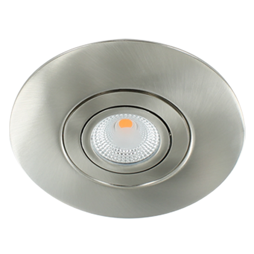 LED spot XXL kantelbaar 5Watt rond NIKKEL IP65 dimbaar