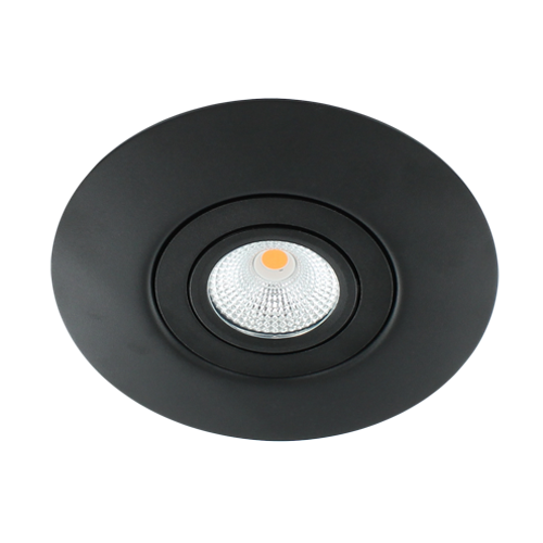 LED spot XXL kantelbaar 5Watt rond ZWART IP65 dimbaar