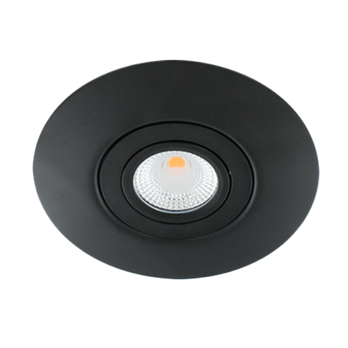 LED spot XXL kantelbaar 5Watt rond ZWART IP65 dimbaar