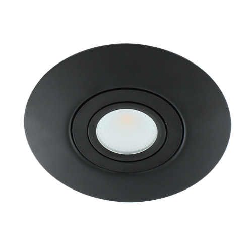 LED spot XXL kantelbaar 5Watt rond ZWART IP65 dimbaar